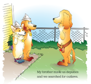 duke and koa are deputies in a page from the book